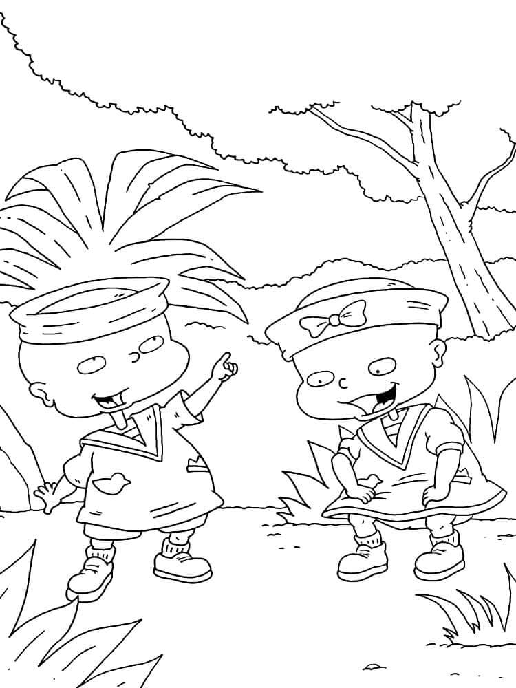 Twins From Rugrats coloring page