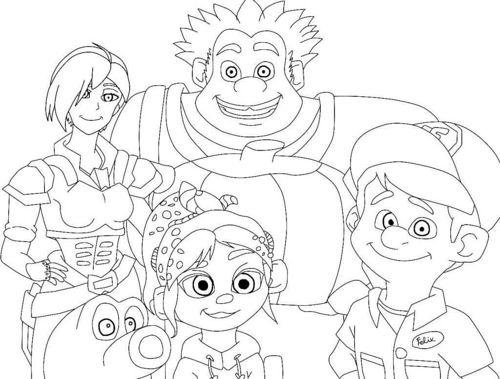 Vanellope And Her Friends coloring page - Download, Print or Color ...
