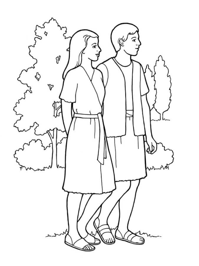 Walk in The Garden Of Eden coloring page