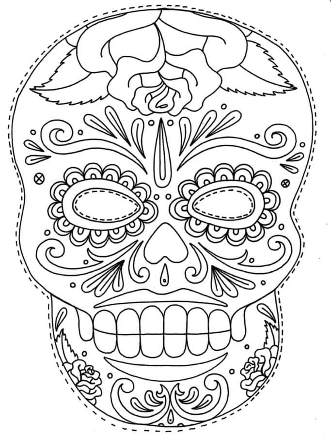 Wide Skull Smile coloring page