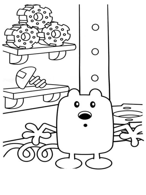 Wubbzy is Looking For a Tool coloring page