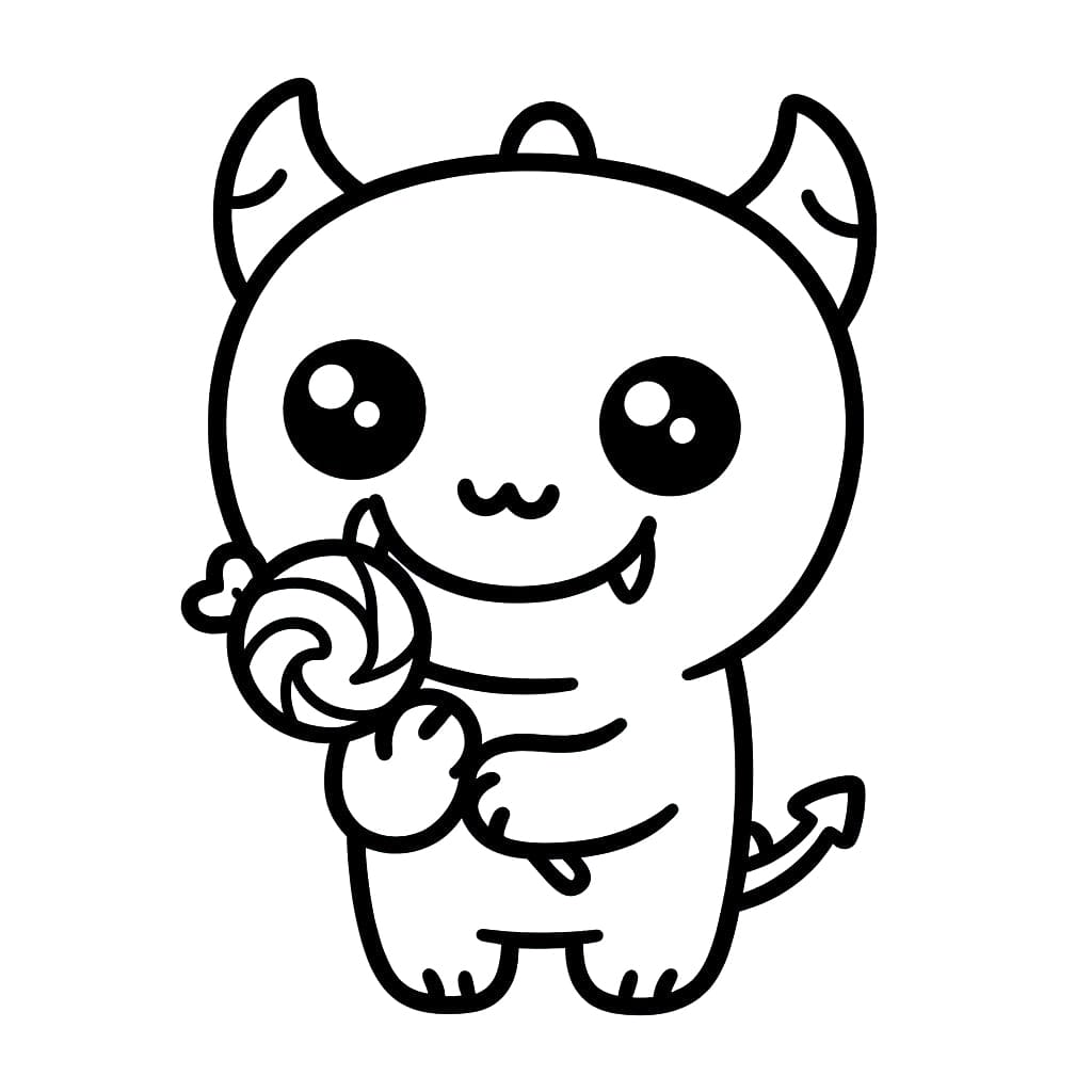 A Baby Monster coloring page - Download, Print or Color Online for Free
