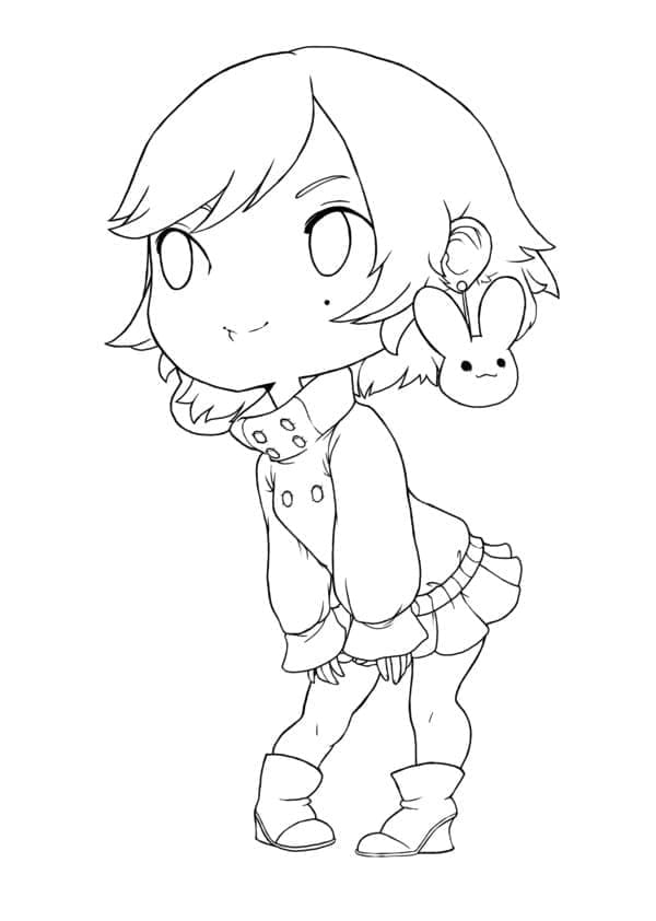 A Chibi Girl coloring page