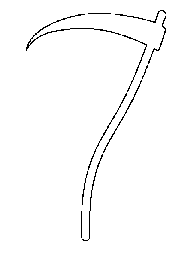 A Halloween Scythe coloring page