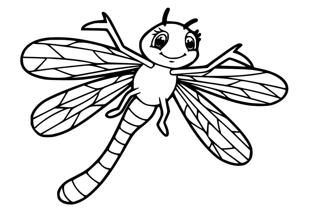 A Lovely Dragonfly coloring page - Download, Print or Color Online for Free