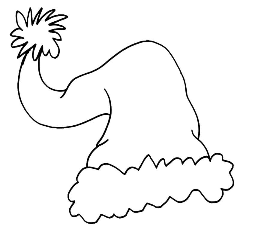 A Santa Hat coloring page