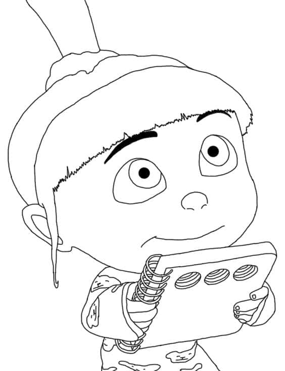 Adorable Agnes Gru coloring page - Download, Print or Color Online for Free