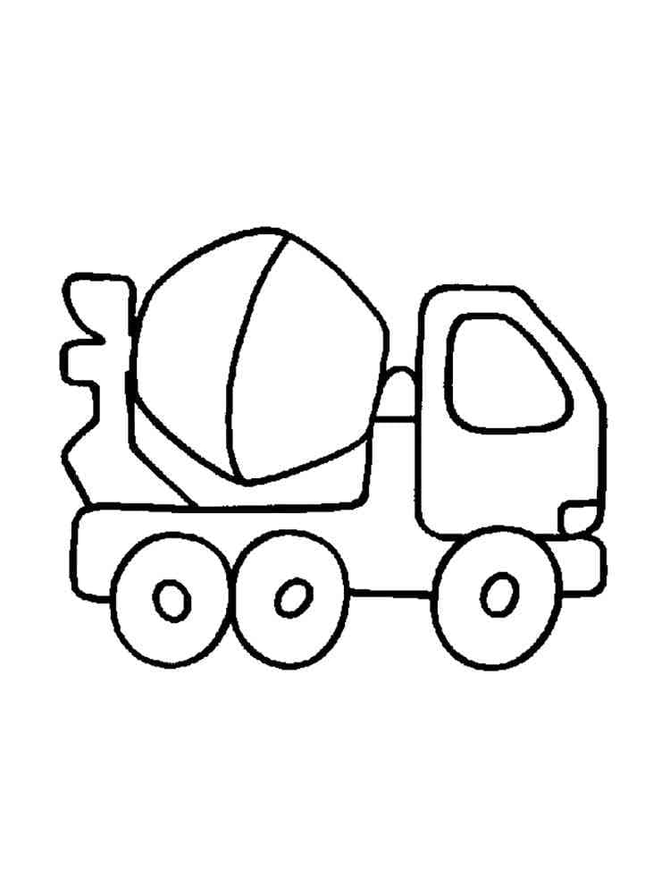 Adorable Cement Mixer Truck coloring page - Download, Print or Color ...