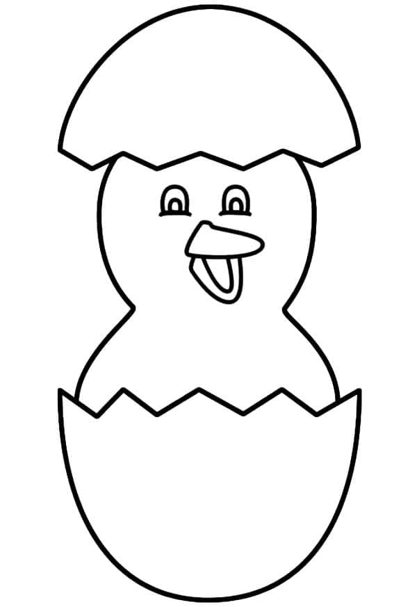 Adorable Chick coloring page