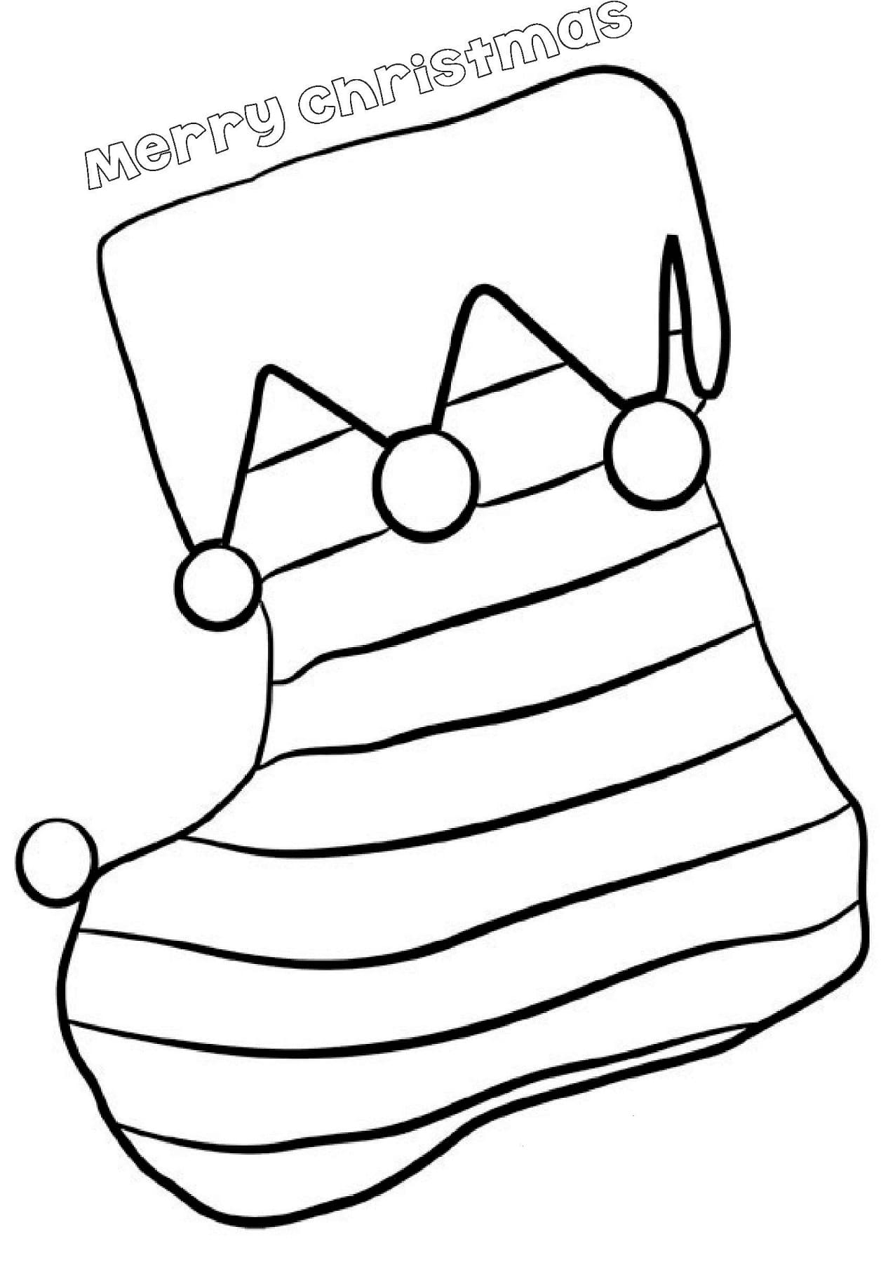 Adorable Christmas Stocking coloring page