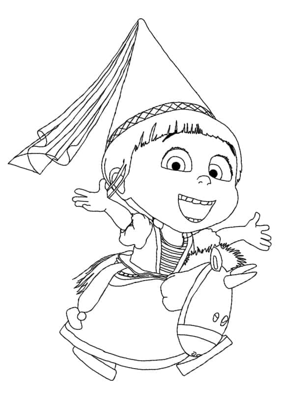 Agnes Gru from Despicable Me coloring page - Download, Print or Color ...