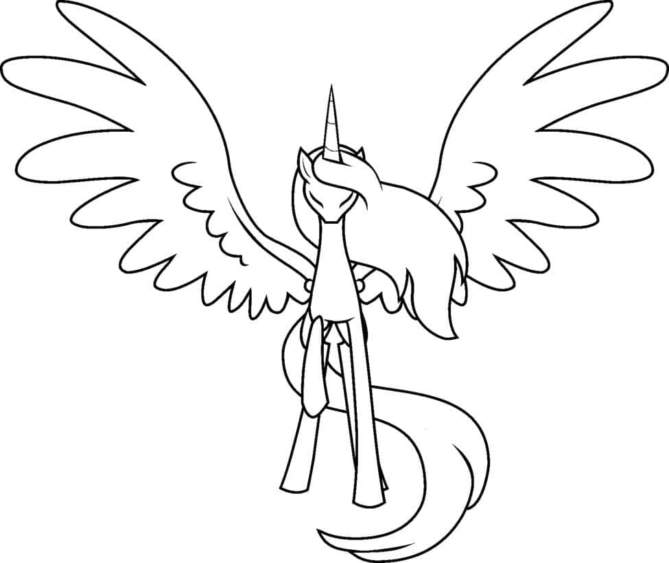 Alicorn Free For Kids coloring page