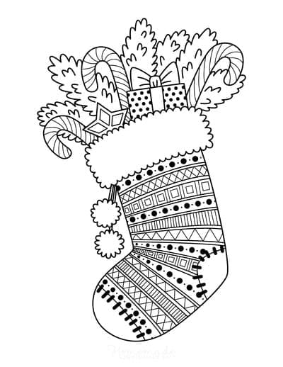 Amazing Christmas Stocking coloring page