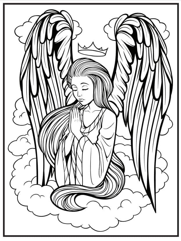 Angel Tattoo coloring page - Download, Print or Color Online for Free