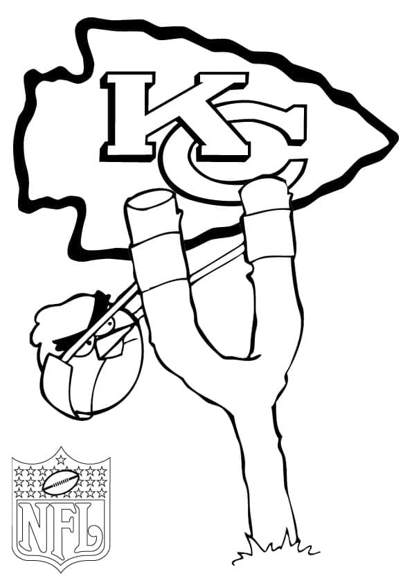 Angry Birds Kansas City Chiefs coloring page