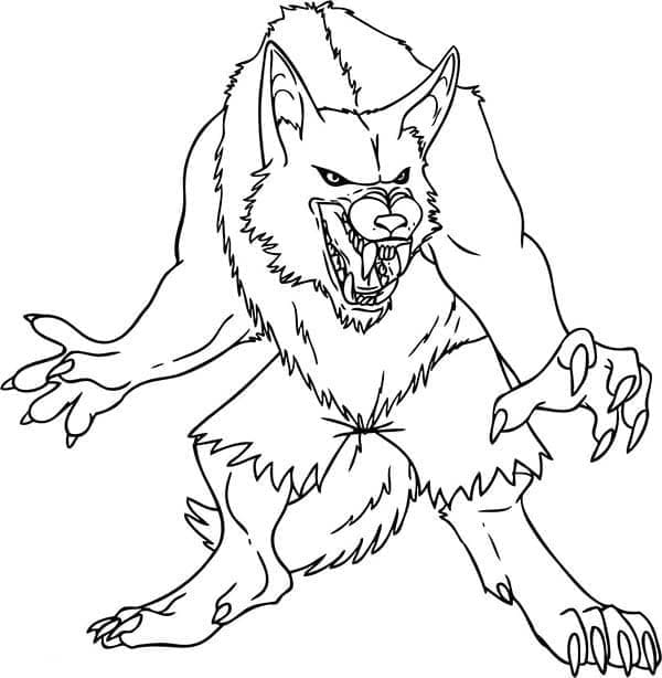 Angry Halloween Werewolf coloring page - Download, Print or Color ...