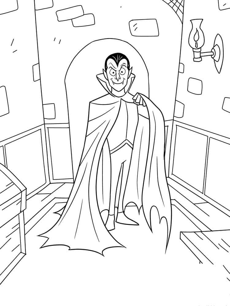 Animated Dracula coloring page - Download, Print or Color Online for Free