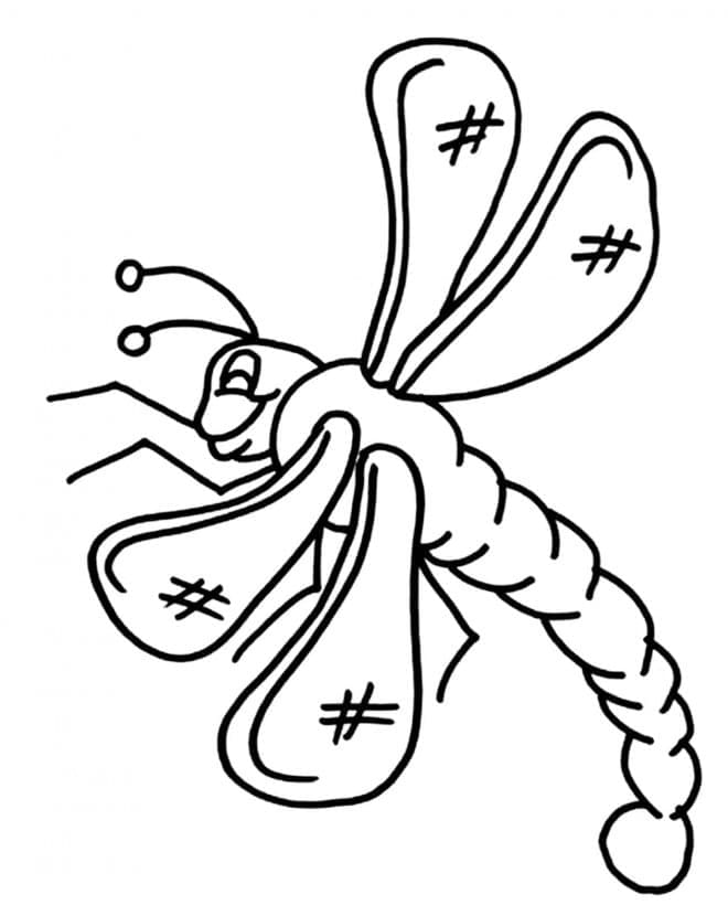 Animated Dragonfly coloring page