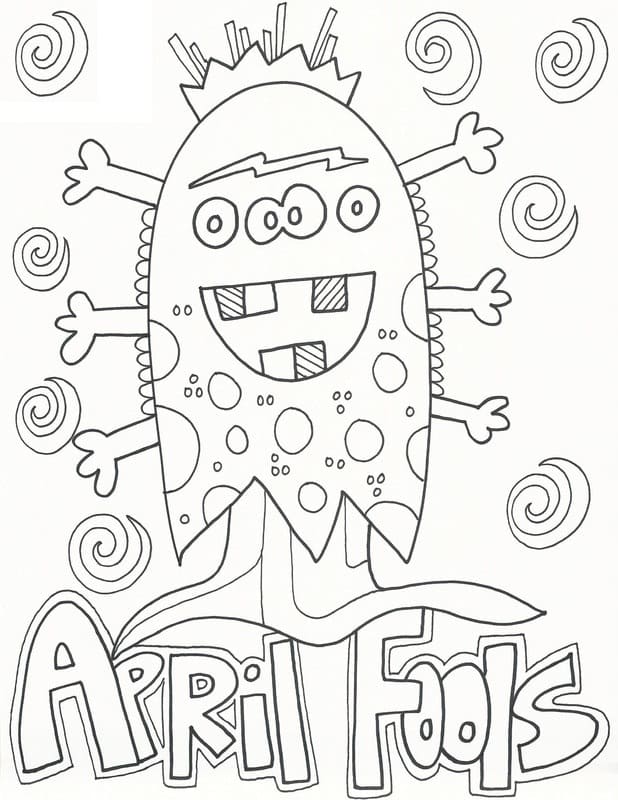 April Fools Image coloring page