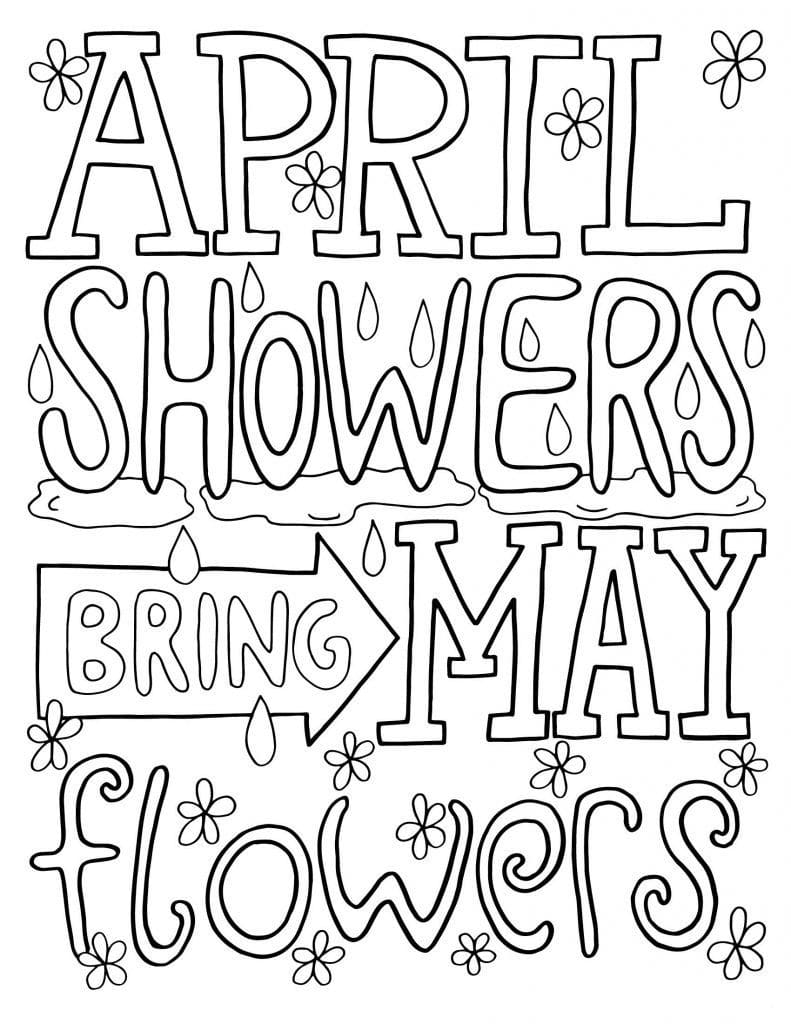 April For Free coloring page