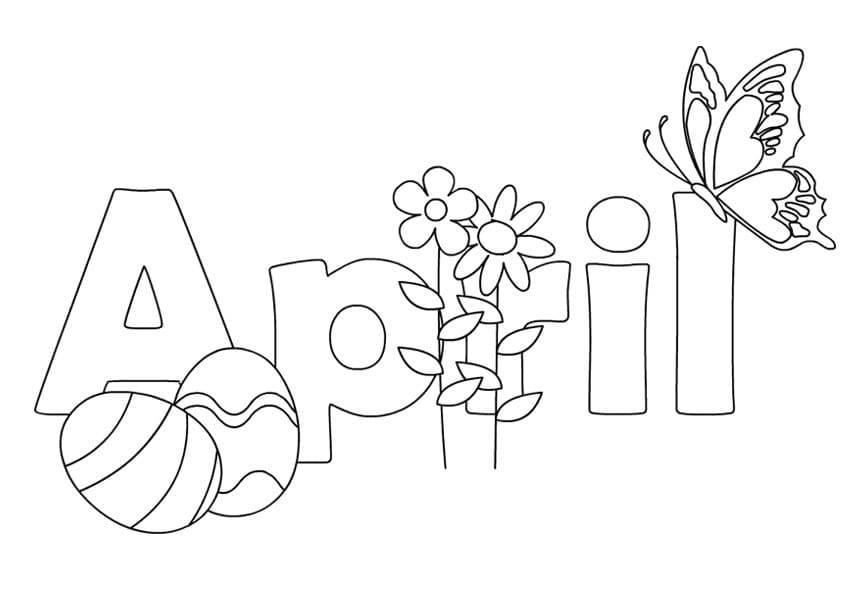 April Free Printable Coloring Page Download Print Or Color Online For Free