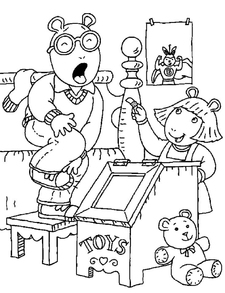 Arthur and Dora Winifred coloring page