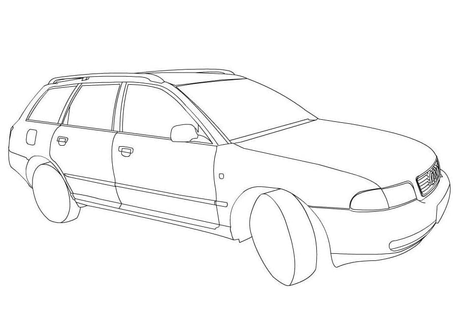 Audi A4 Car coloring page