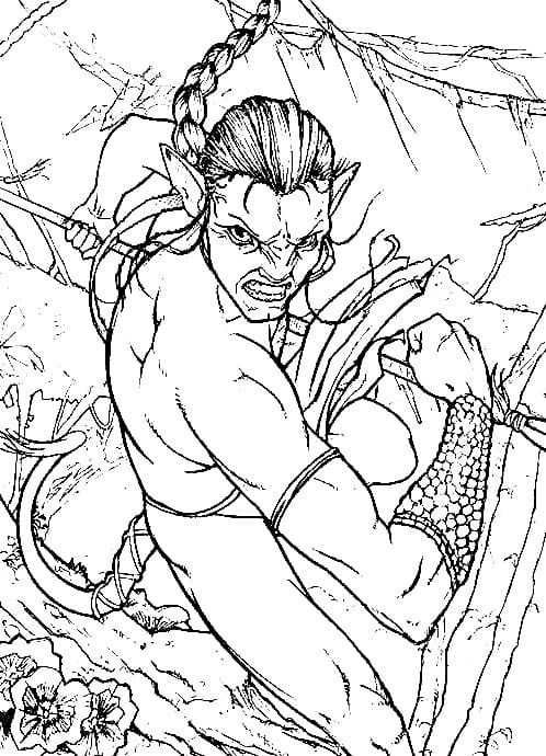 Avatar 2 Jake Sully coloring page