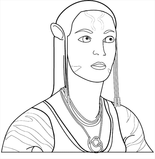 Avatar Character coloring page