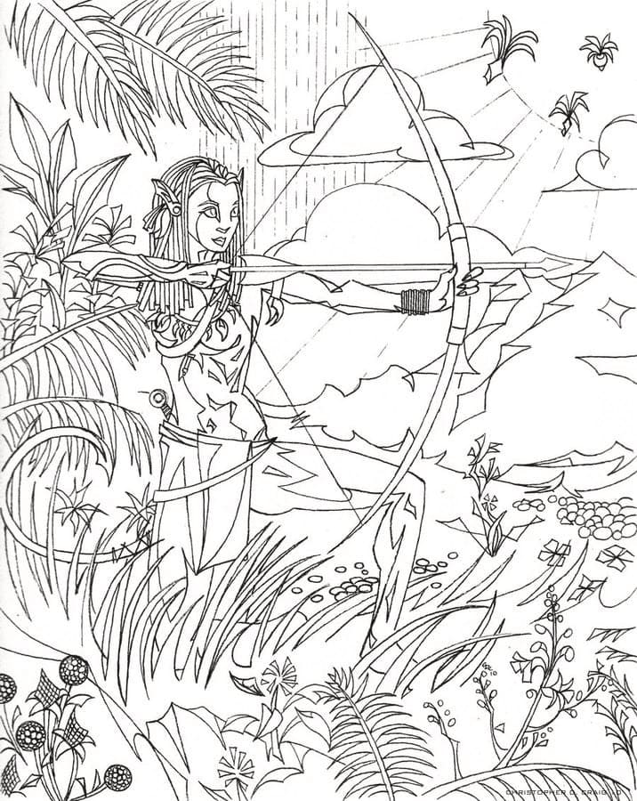 Avatar Movie Image coloring page