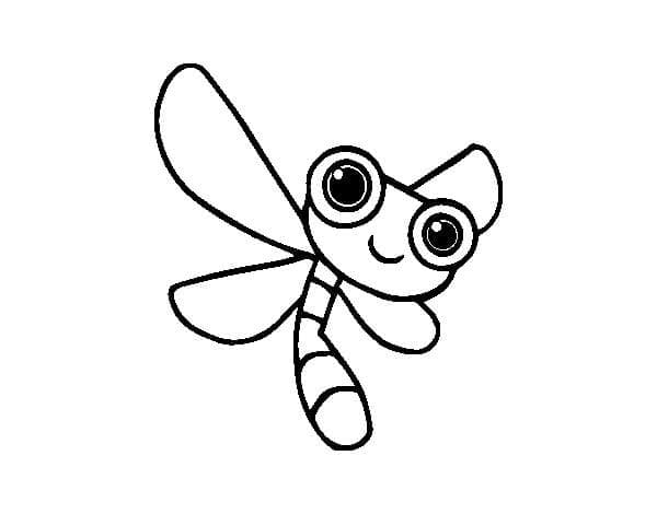 Baby Dragonfly coloring page