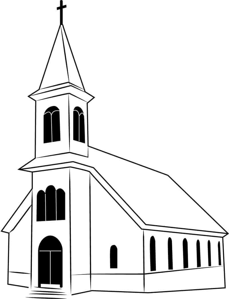 HOW TO DRAW THE CHURCH STEP BY STEP / DRAWING AND COLORING - YouTube