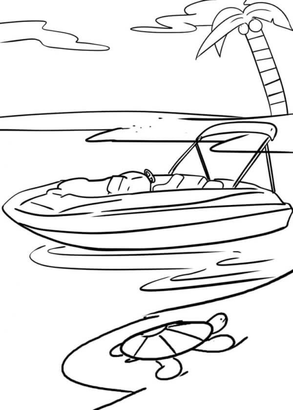 Boat Near the French Riviera coloring page - Download, Print or Color ...