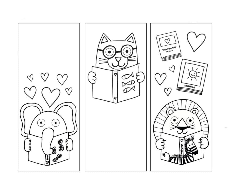 Free Printable Coloring Page Bookmarks