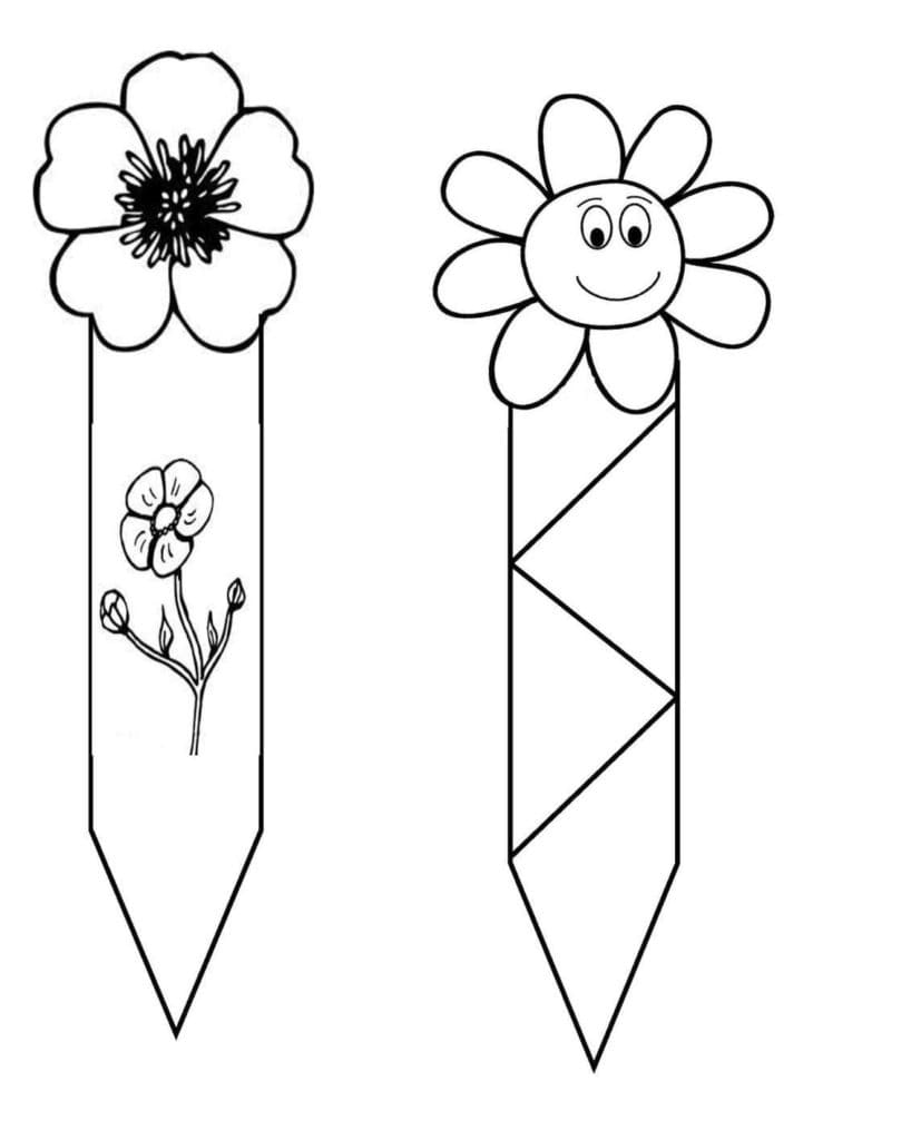 Bookmarks with Flower coloring page - Download, Print or Color Online ...