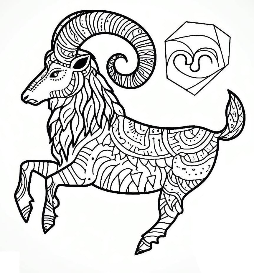 Capricorn Printable coloring page - Download, Print or Color Online for ...