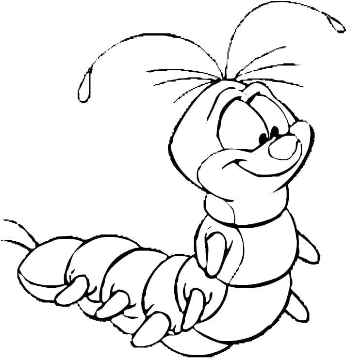 Cartoon Caterpillar coloring page