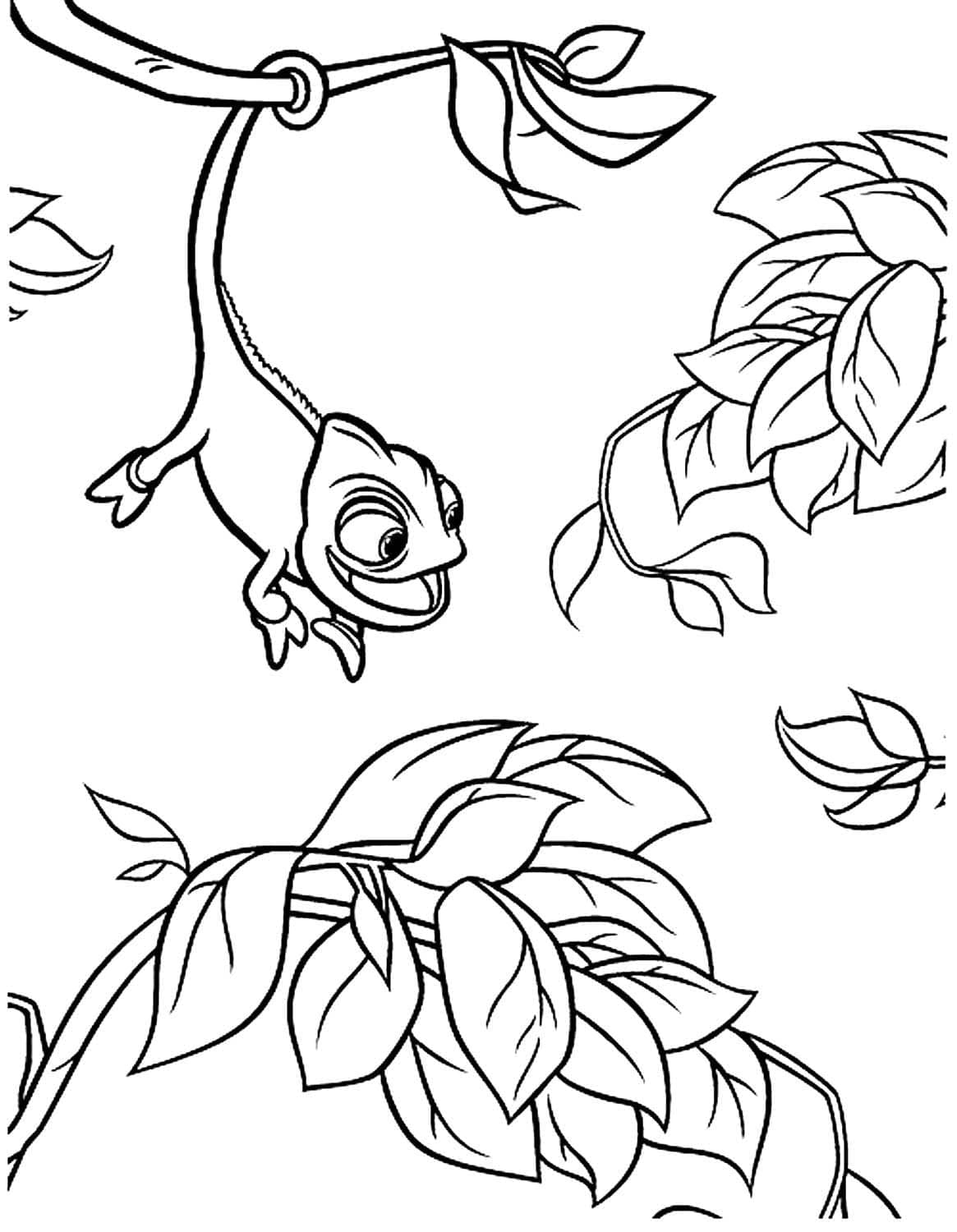 Cartoon Chameleon coloring page