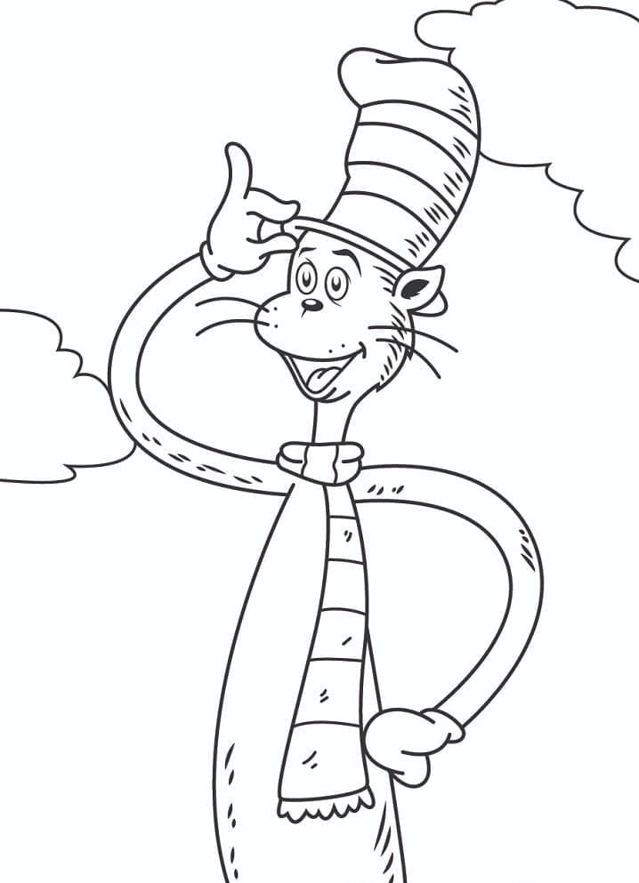 Cat in the Hat coloring pages - ColoringLib