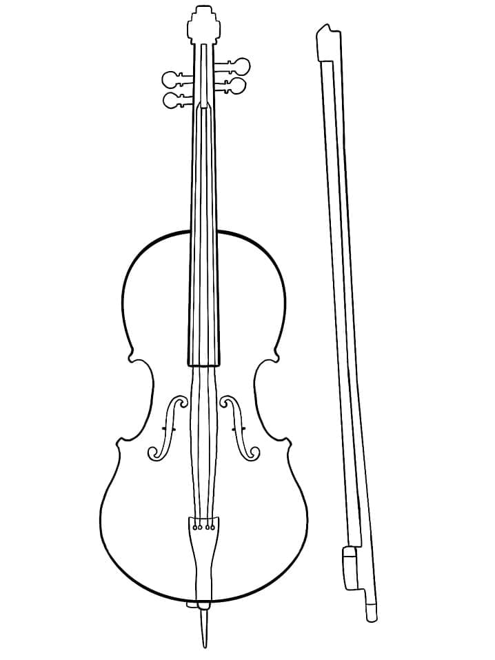 Cello To Print Coloring Page Download Print Or Color Online For Free