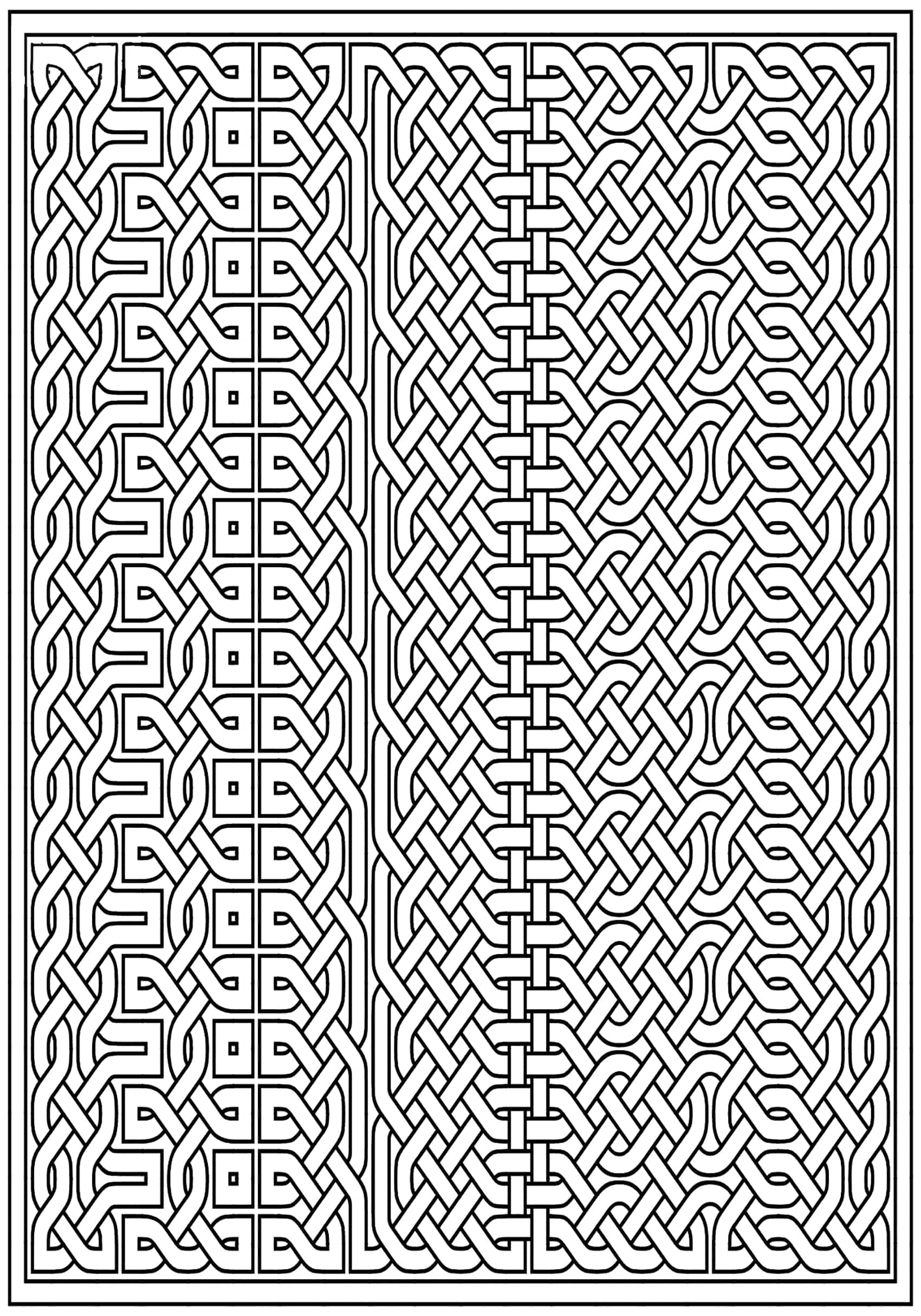 Celtic Knot Pattern coloring page