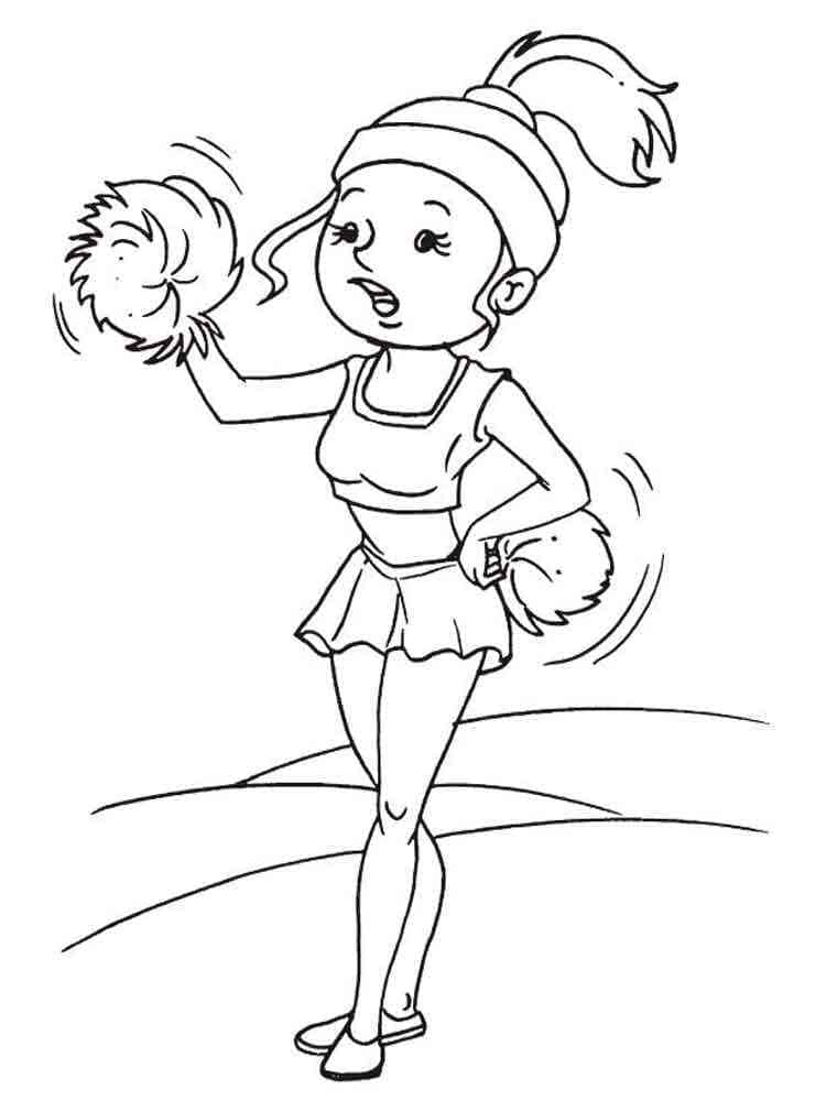 Cheerleader For Free coloring page