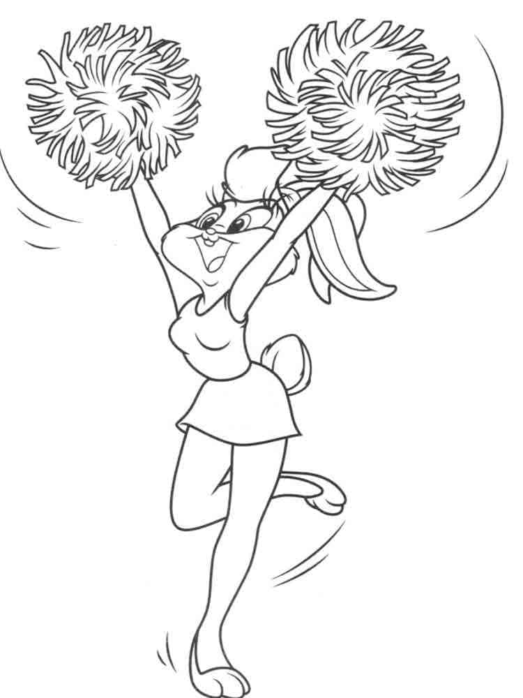 Cheerleading Lola Bunny coloring page