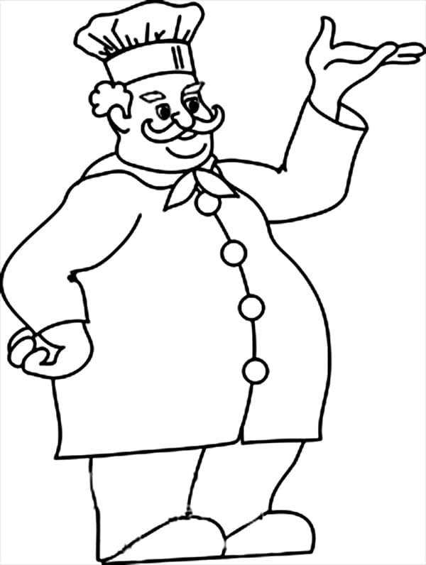 Chef For Free coloring page