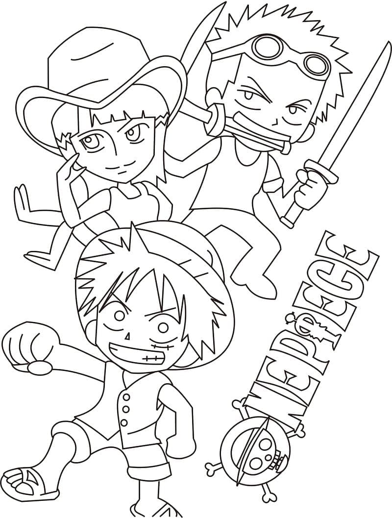 Chibi One Piece coloring page - Download, Print or Color Online for Free
