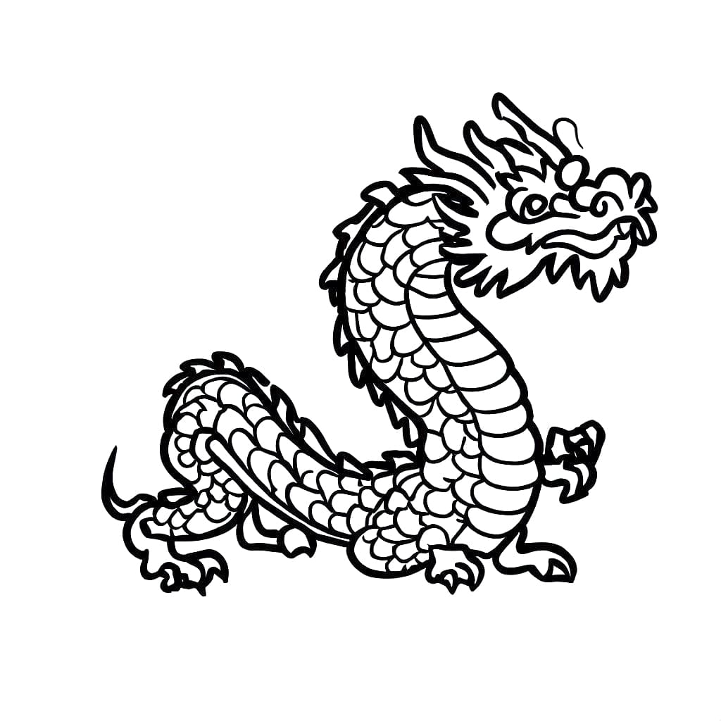 Chinese Dragon For Children coloring page