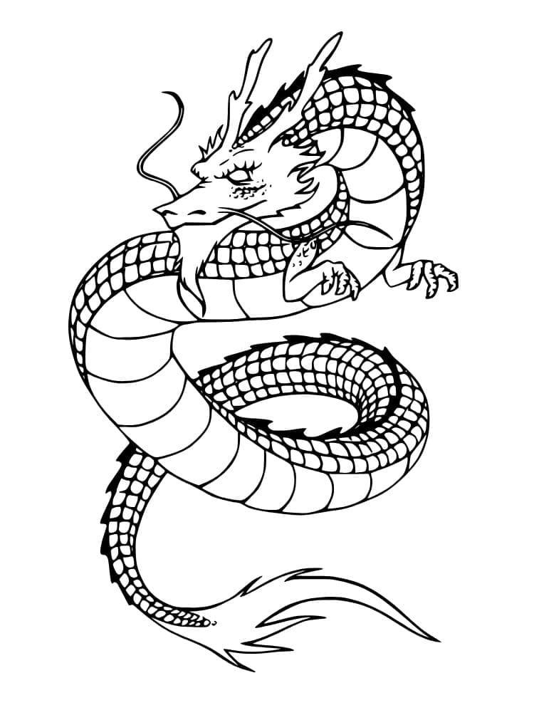 Chinese Dragon is Cool coloring page