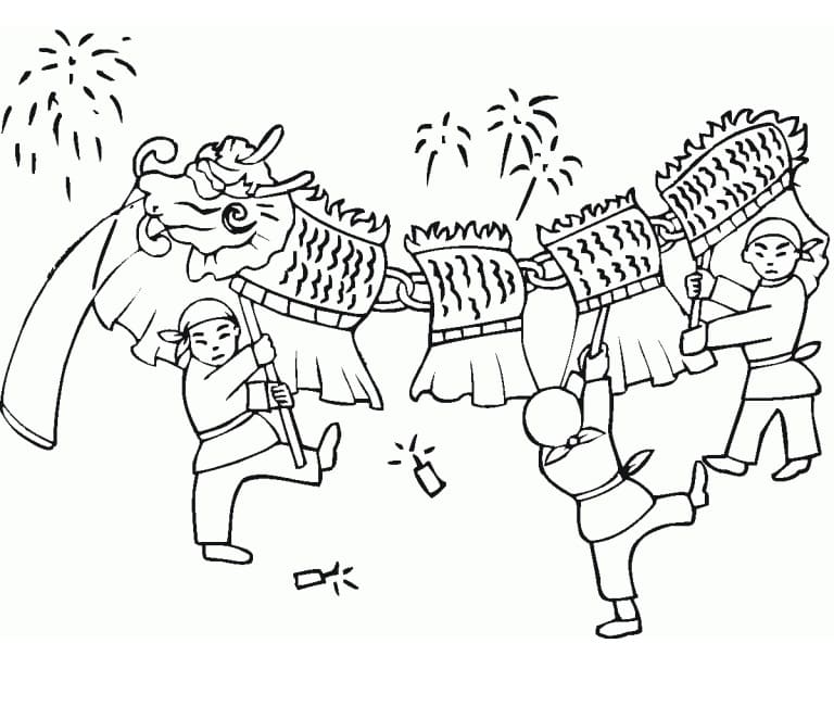 Chinese New Year Free Printable coloring page