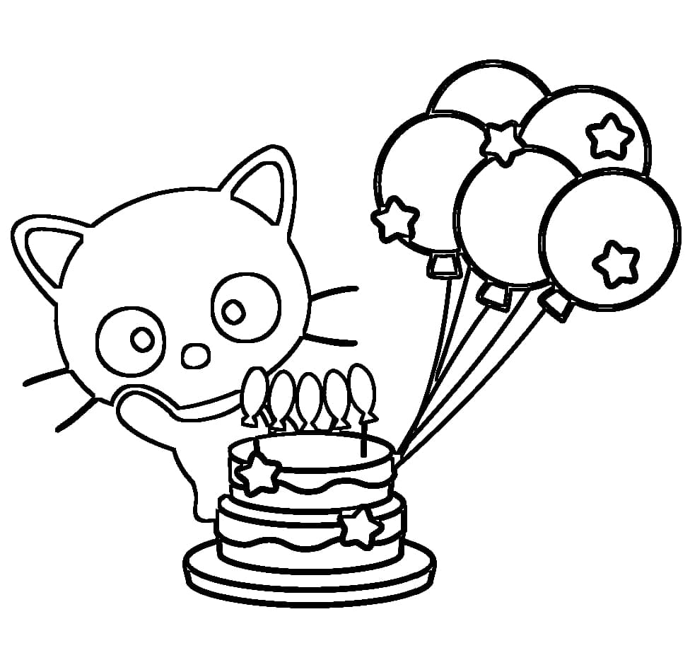 Chococat on Birthday coloring page - Download, Print or Color Online ...