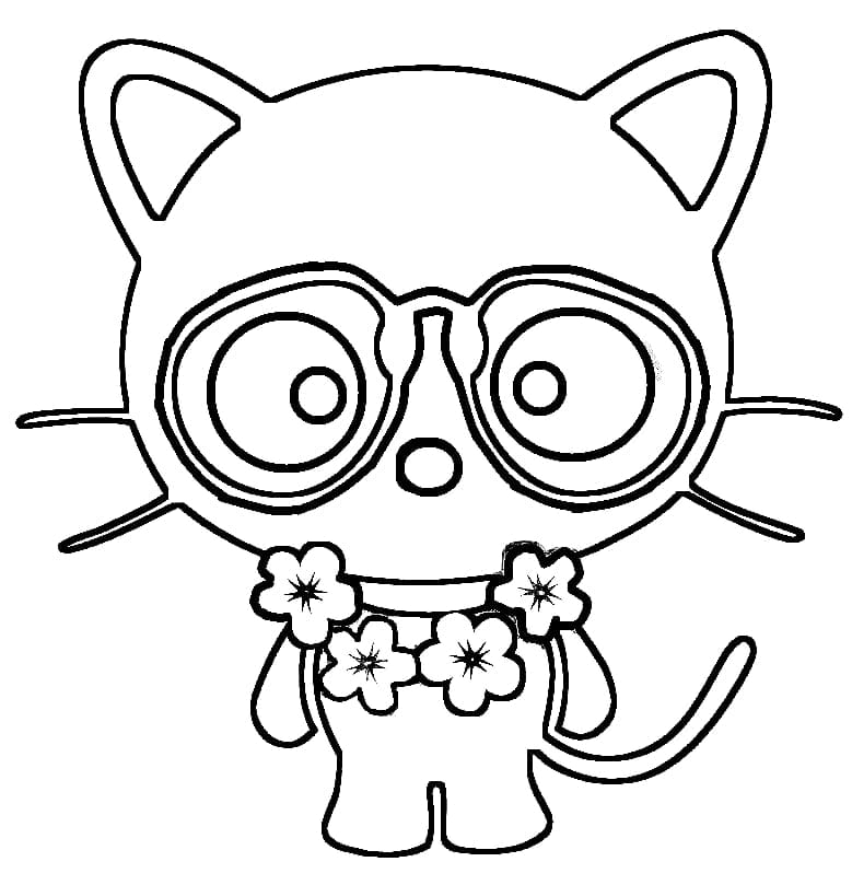 Chococat Vacation coloring page